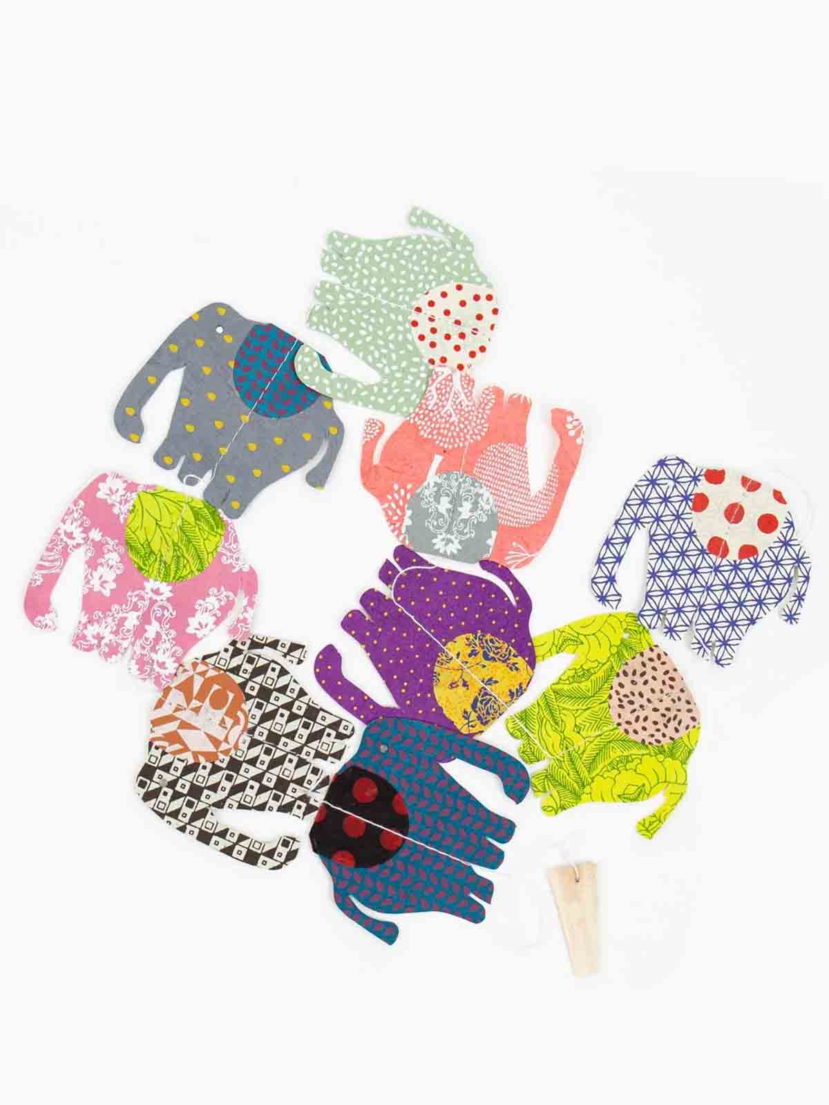 Afroart guirland elefanter