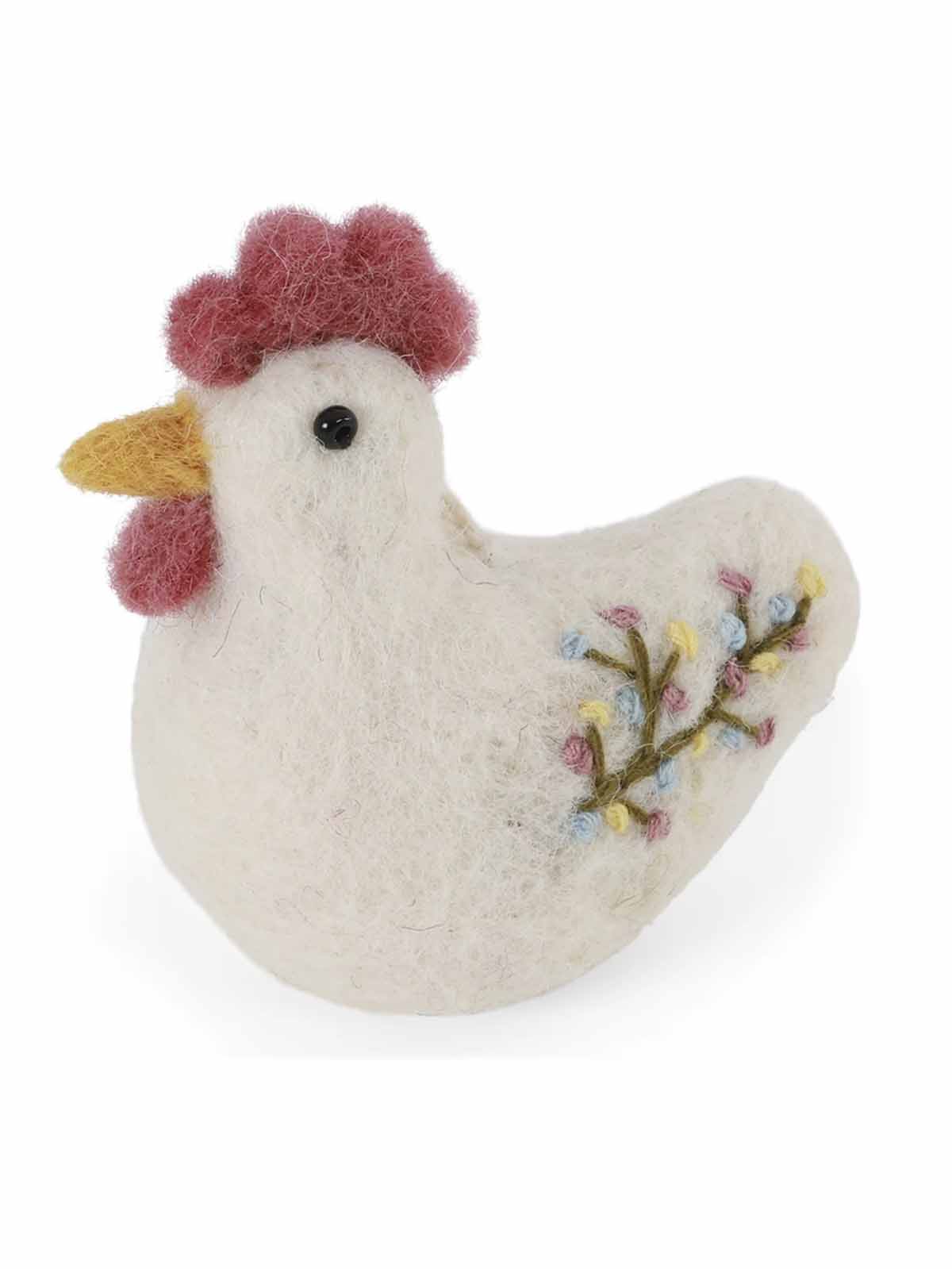 Grädde & Sif vit kyckling med broderi 10715