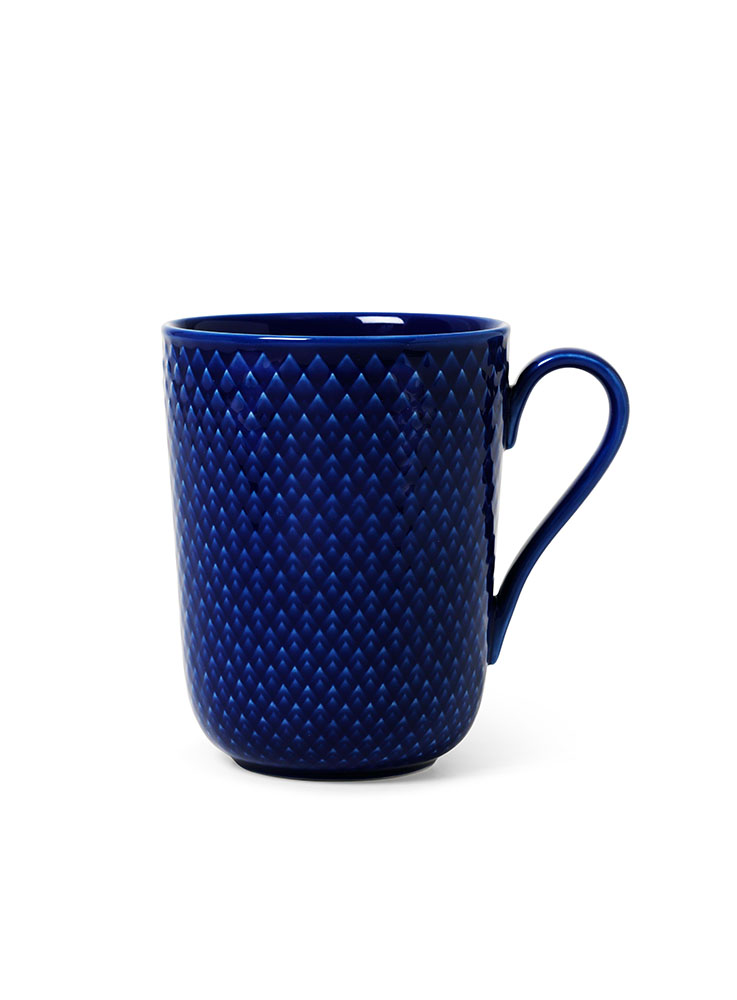 romb, ljungporslin, mugg med handtag