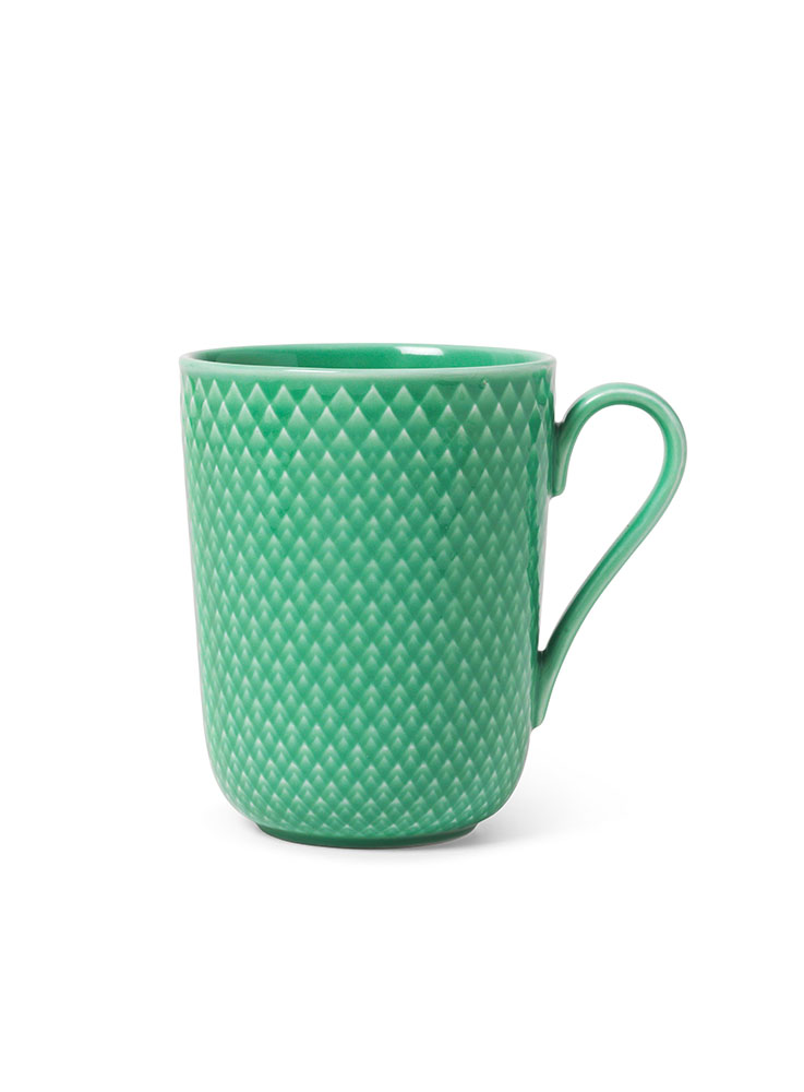 romb, ljungporslin, mugg med handtag