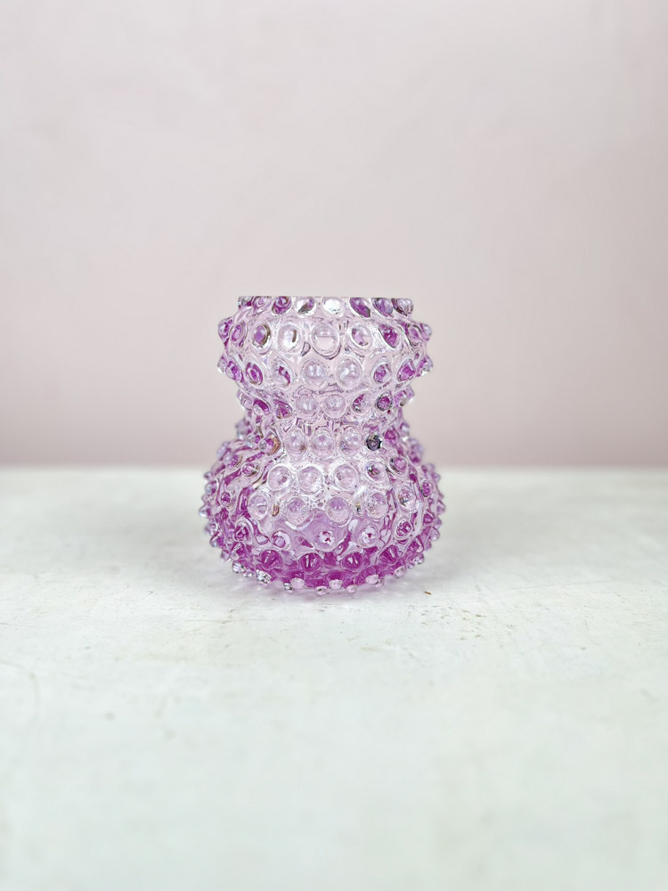 Alternativ bild av Birdie vas i igelkottglas - Lila