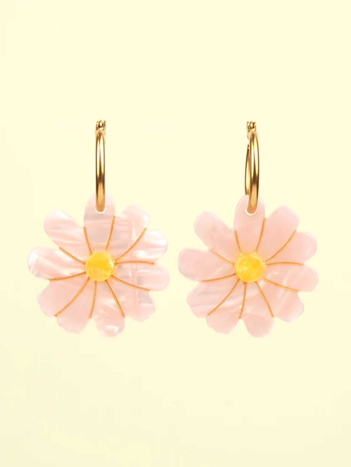 cou cou suzette örhängen - cosmos i rosa