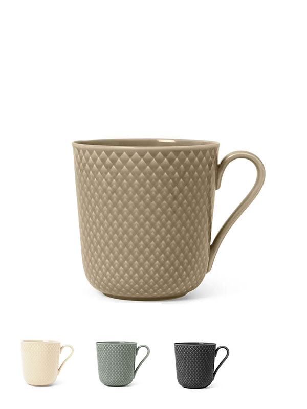 romb, ljungporslin, mugg, mugg med handtag