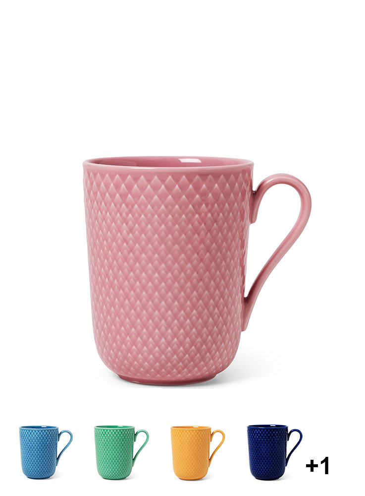 romb, ljungporslin, mugg, mugg med handtag
