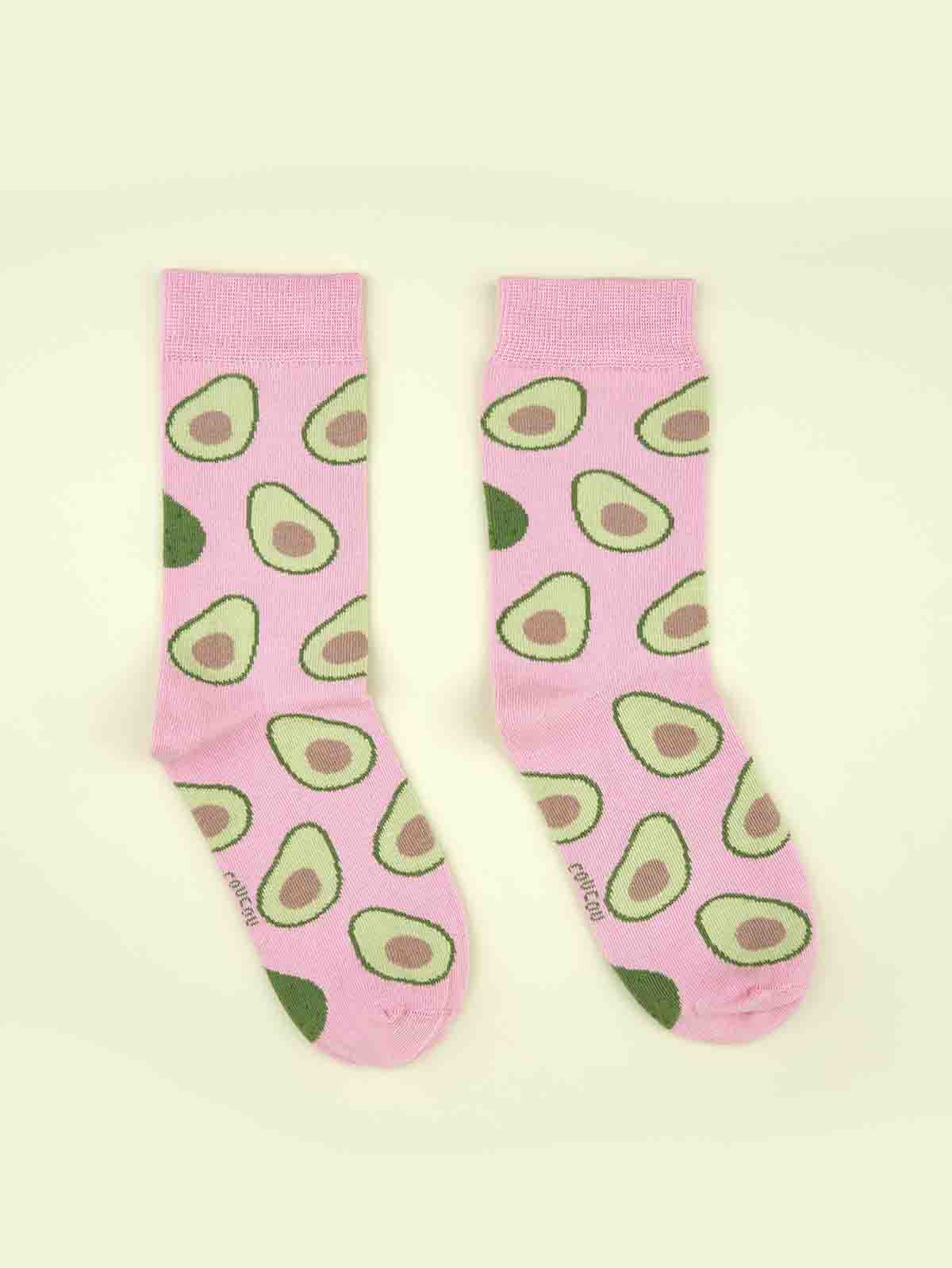 cou cou suzette bomullsstrumpor rosa med avokado