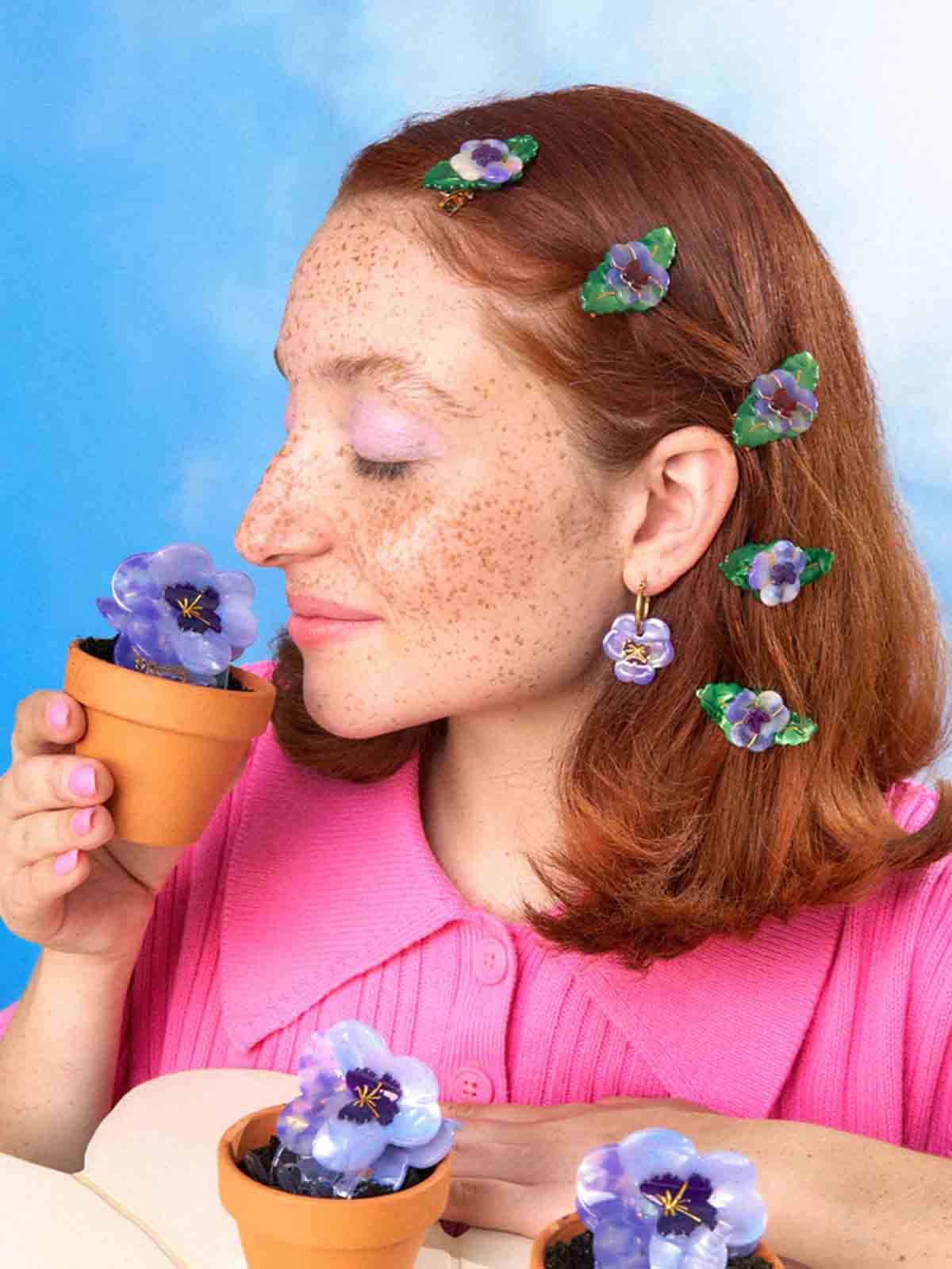 cou cou suzette hårnål styvmor blomma