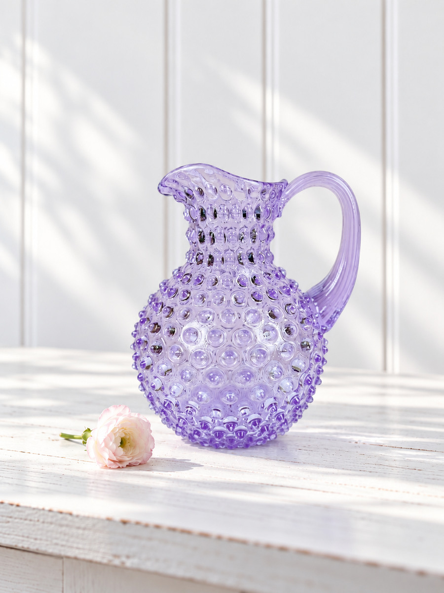 Behållare i piggsvinsglas 2 liter - Lila