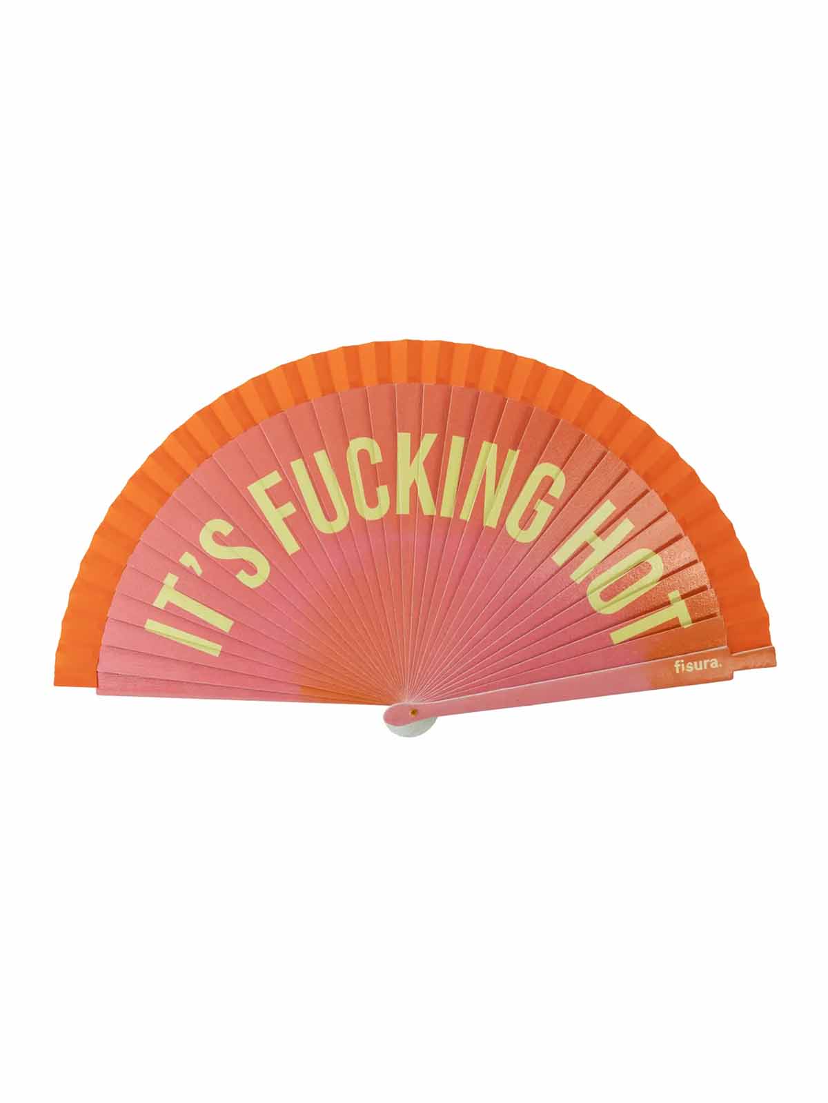 Fan, det är varmt rosa och orange