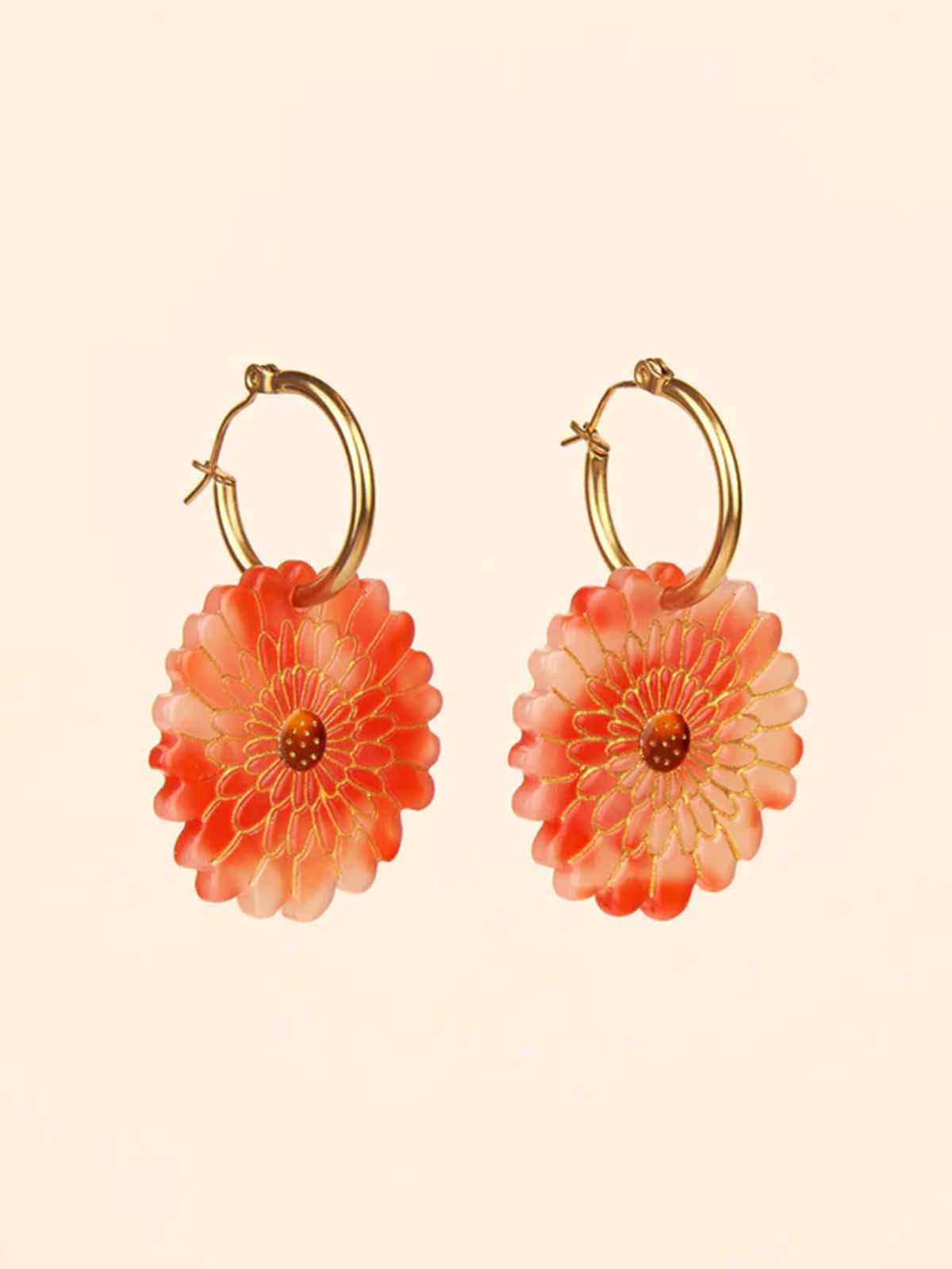cou cou suzette örhängen dahlia röd