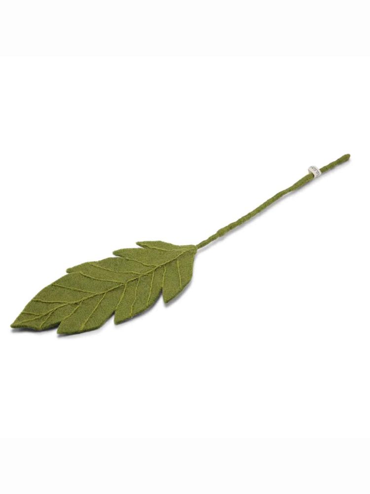 kry & sif grönt blad i filt