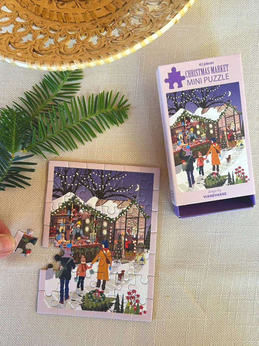 Mini pusselspel - julmarknad
