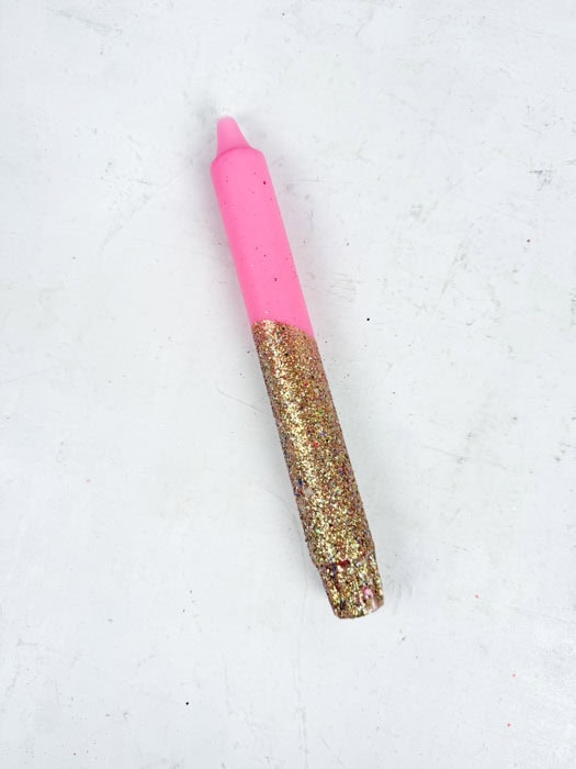 Ljus - Rosa med guldglitterbotten