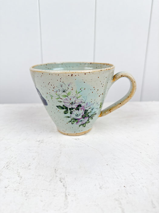 by Sofia Karolina - mint med rosa blommor