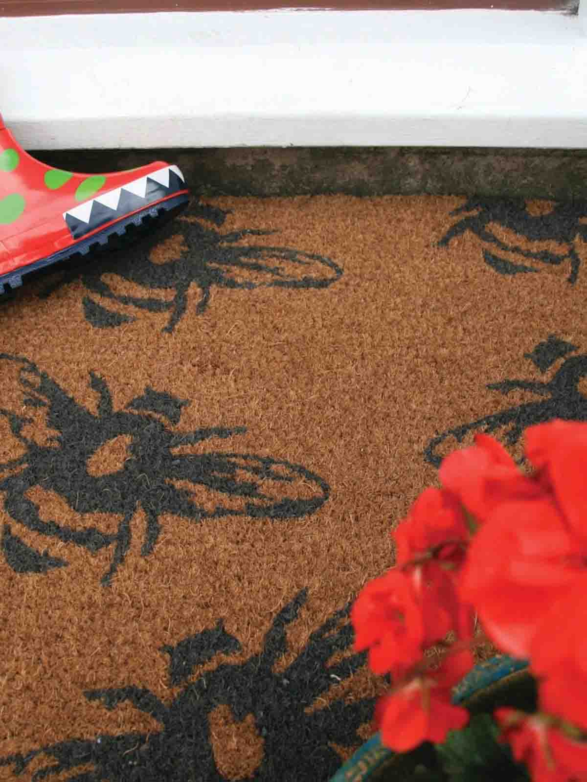 dörrmatta välkommen natuer och bin