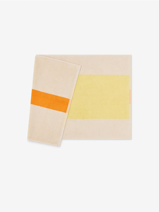 Badmatta 50 x 80 cm - Gul och orange