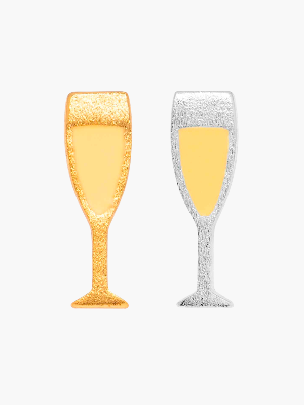 lulu copenhagen örhängen champagneglas i guld och silver