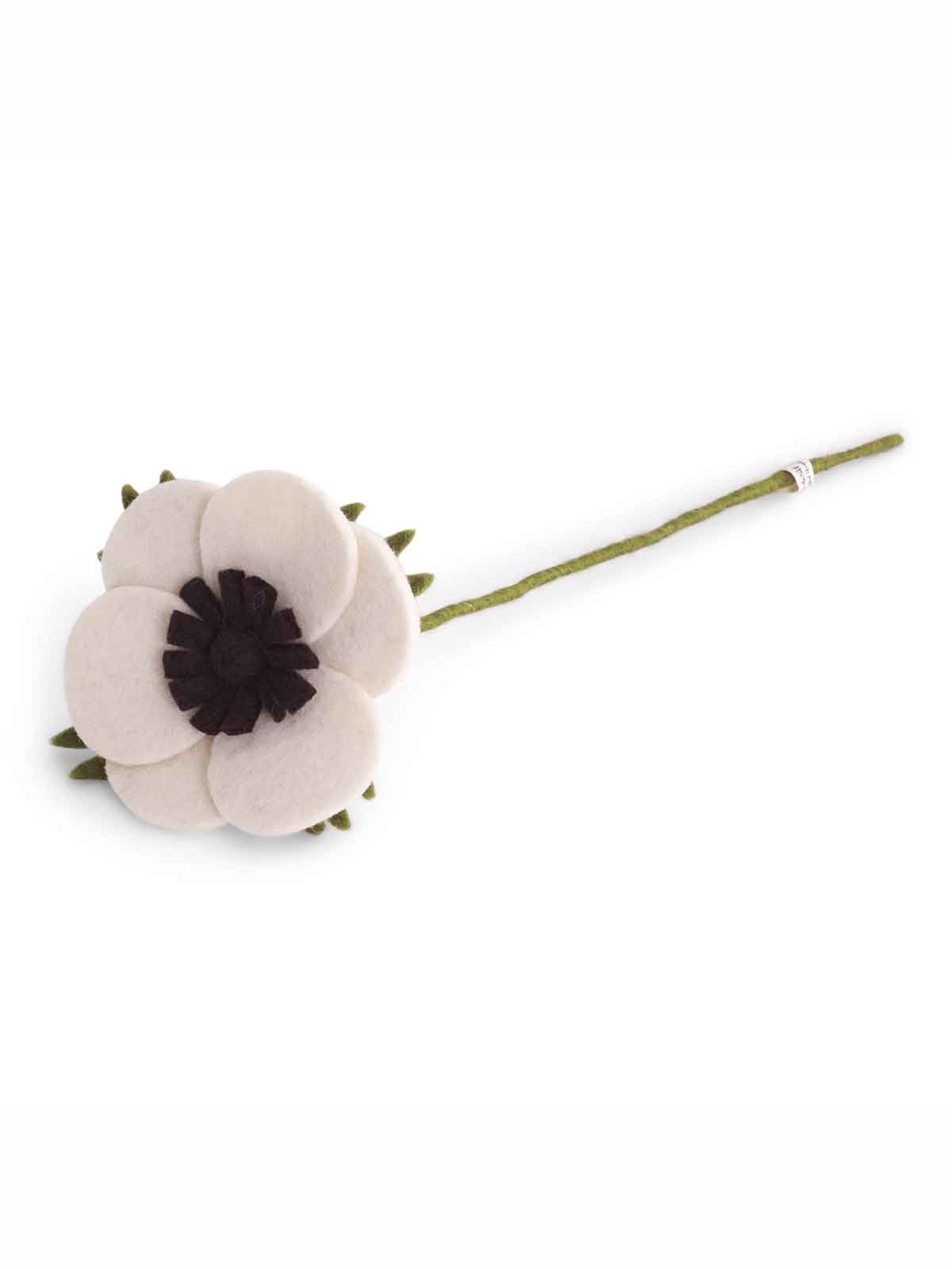Filt fransk anemon (32 cm) - Offwhite