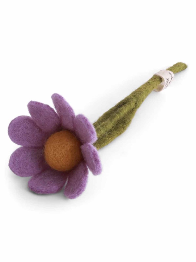 Filt "Liten anemone " (18 cm) - Ljuslila