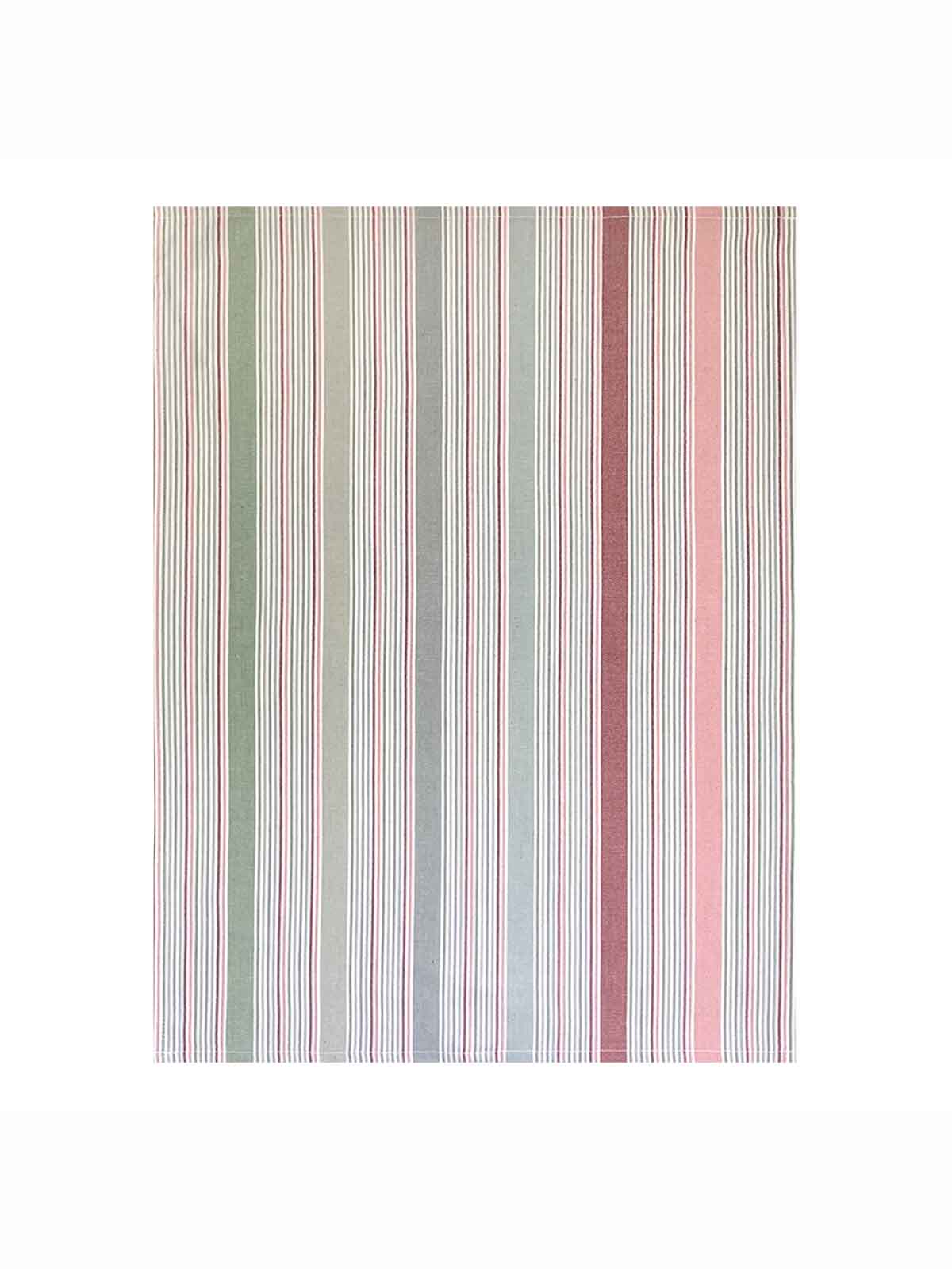 Handduk i bomull med ränder - Multidammig (Pastel)