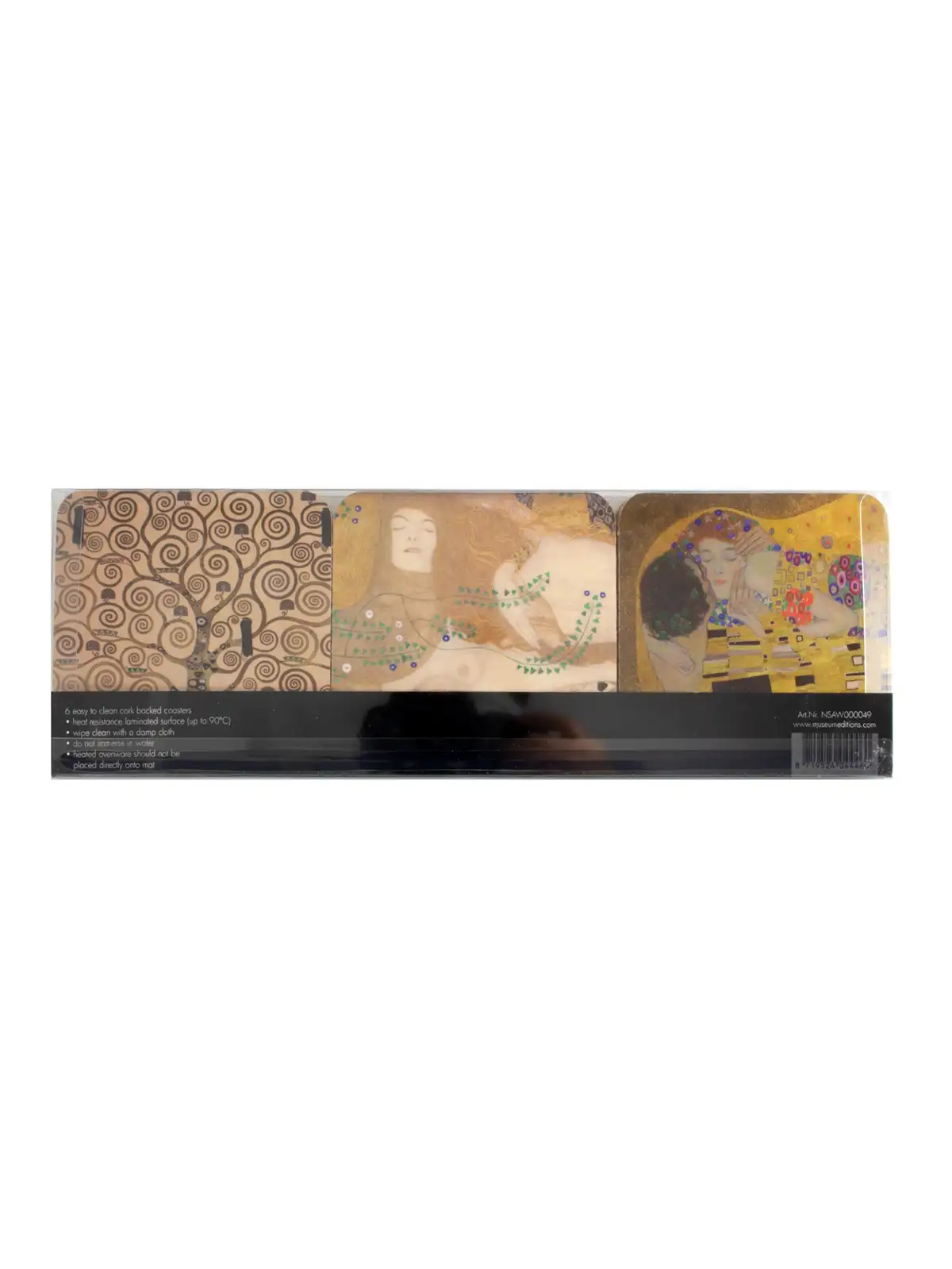 Alternativ bild av glasunderlägg (6 st) - Gustav Klimt 