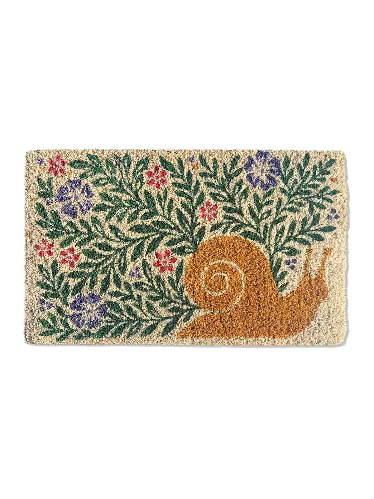 Dörrmatta 45x75 cm - Snigel och blommor