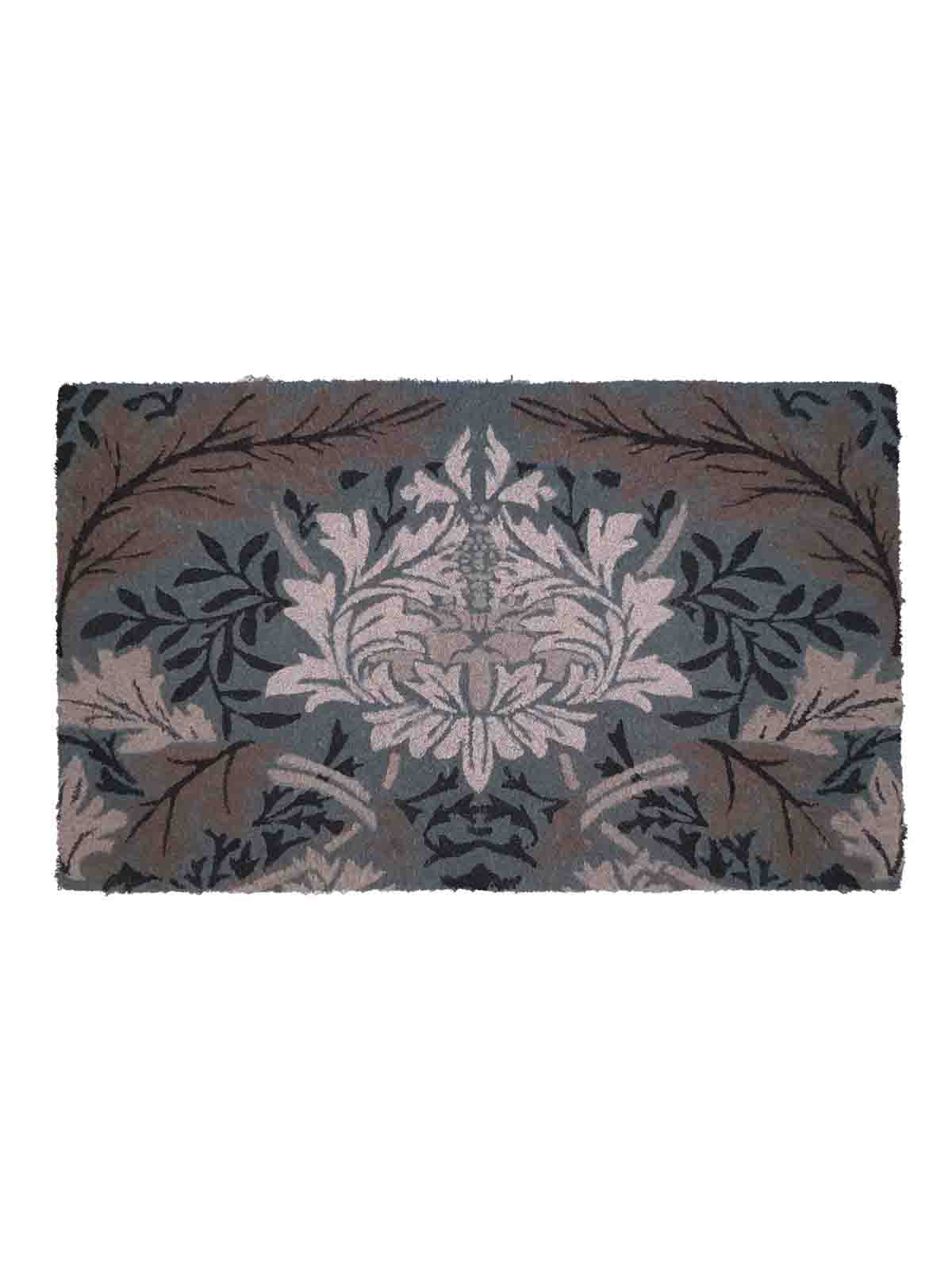 Dörrmatta 45x75 cm - engelsk trädgård i gråblå färger