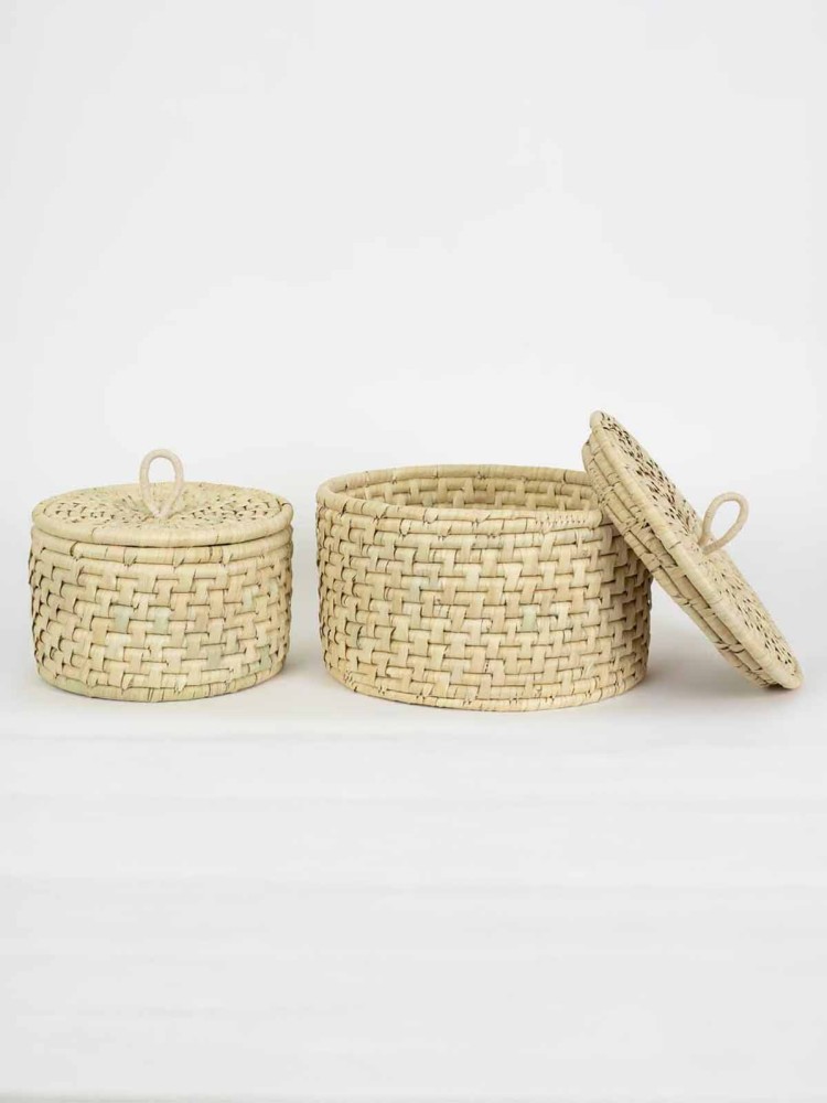 Handkorgar med lock & quot;Dhaka Loop& quot; (2 delar) - Bild 4