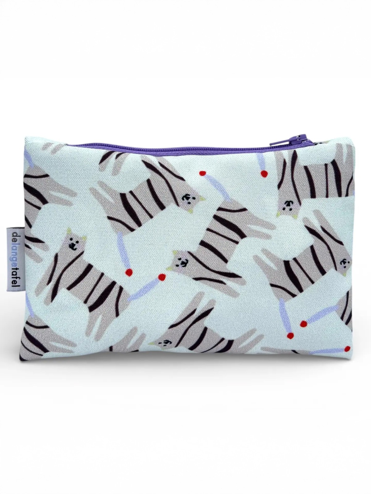Handväska för små föremål (12 x 17) - "Striped cats"