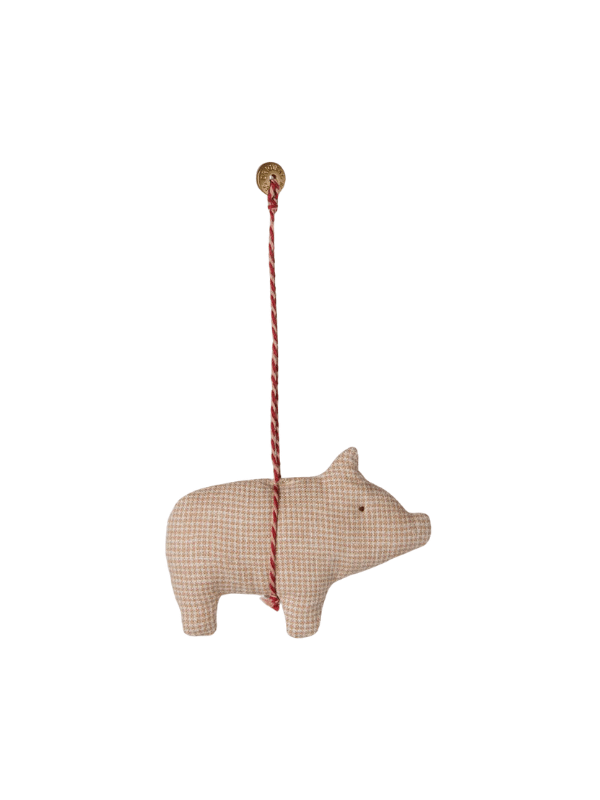 Dekoration i tyg - Pig i rutigt pulver