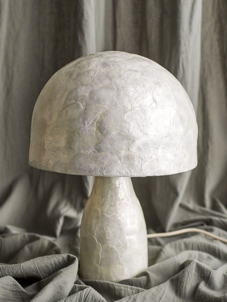 Bordslampa & quot; Adria" i capiz skal - Vit - Bild 5