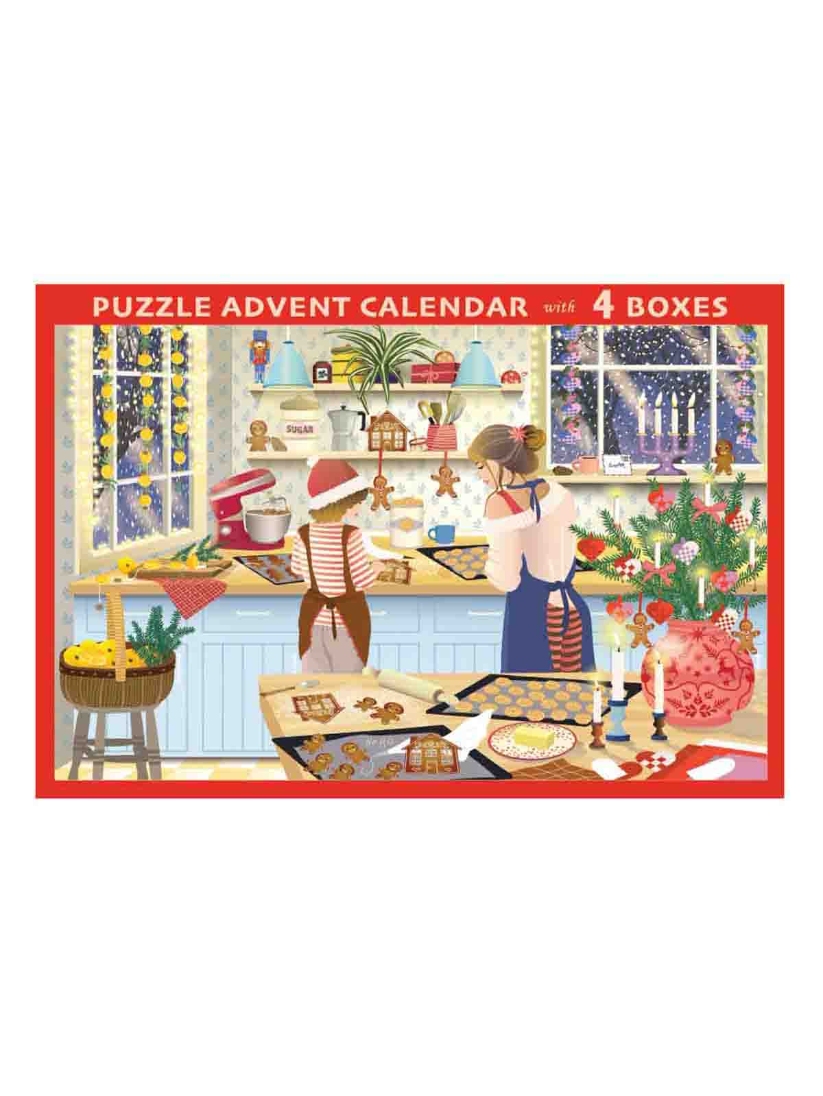 Pussel adventskalender 1000 bitar - Söt jul