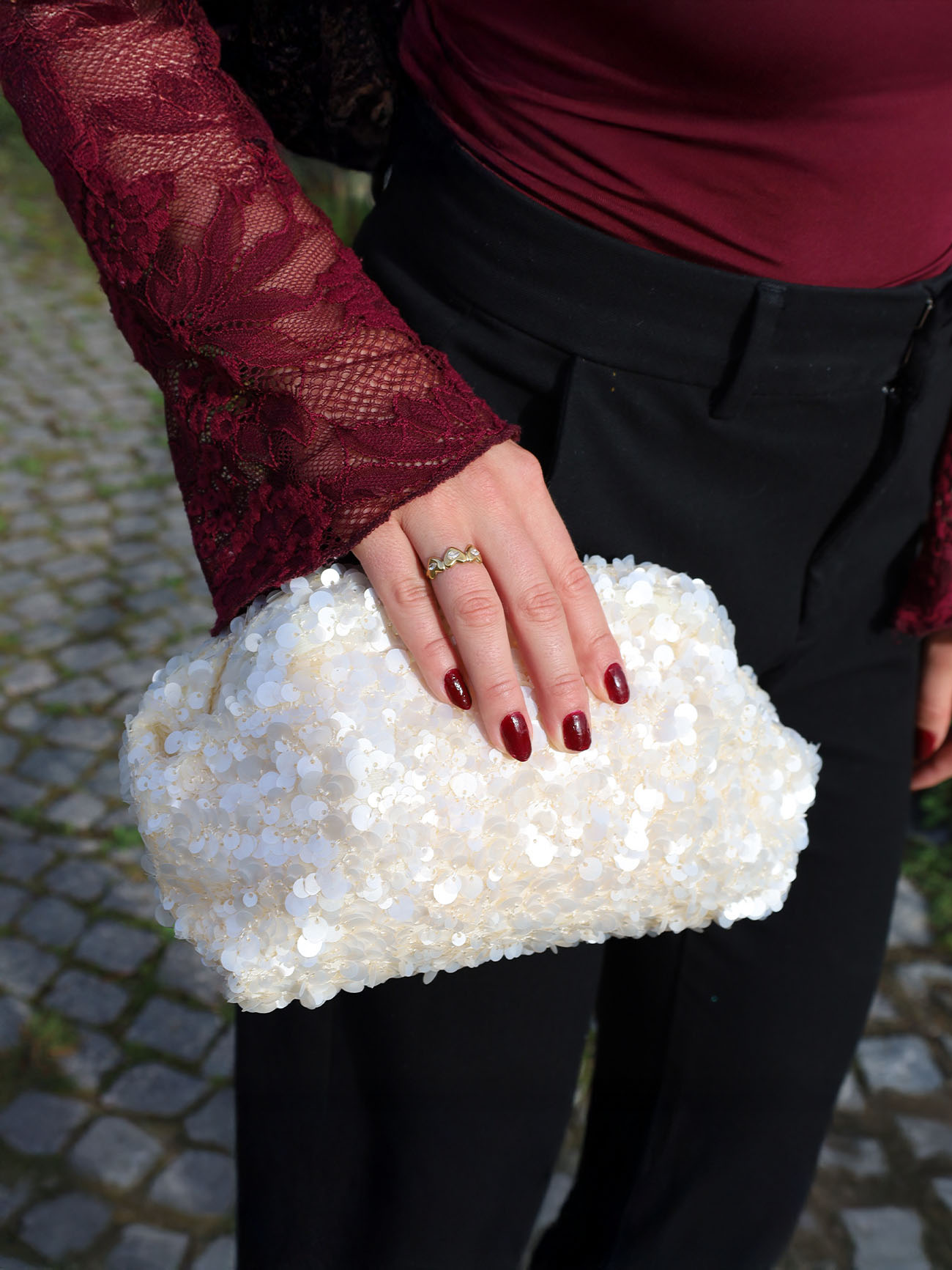 Koppling & quot;Thea" - Paljerad vit - Bild 2