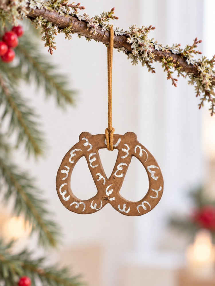 Kringle i bomullsmaché – brun