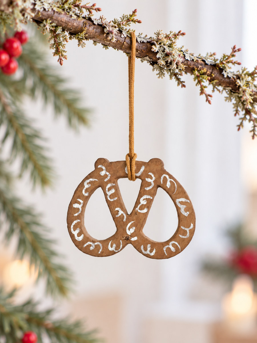 Kringle i bomullsmaché – brun